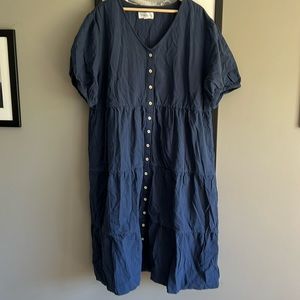 New Tradlands Kindred Midi dress - Navy - 1X